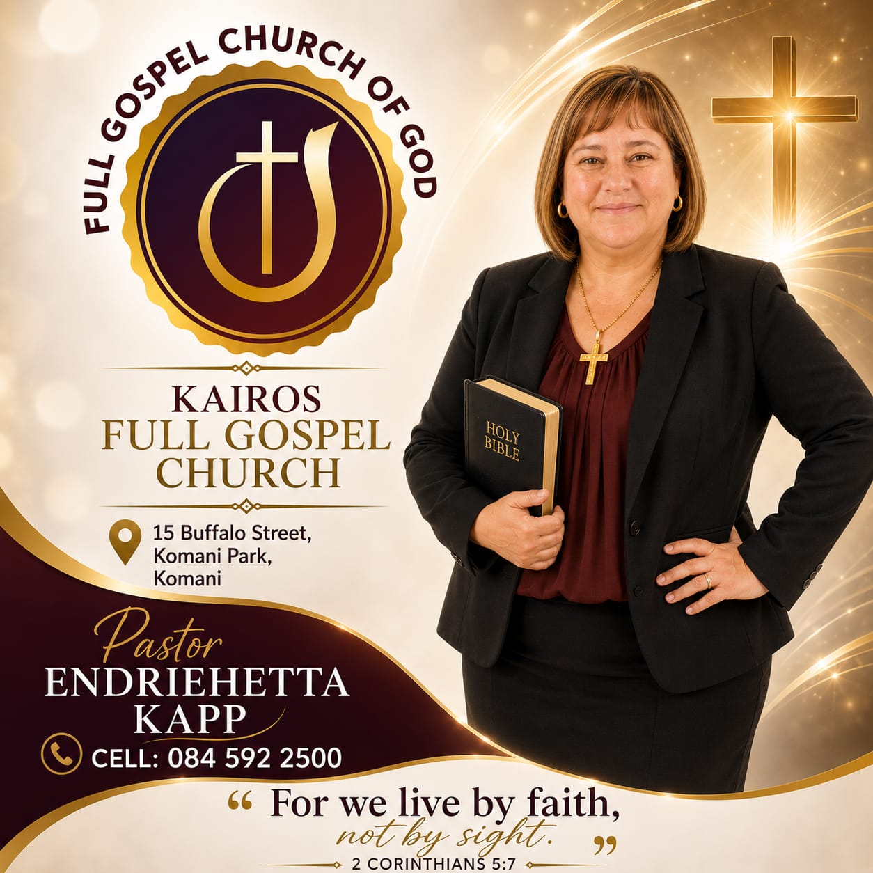 Kairos Full Gospel Church promotional card