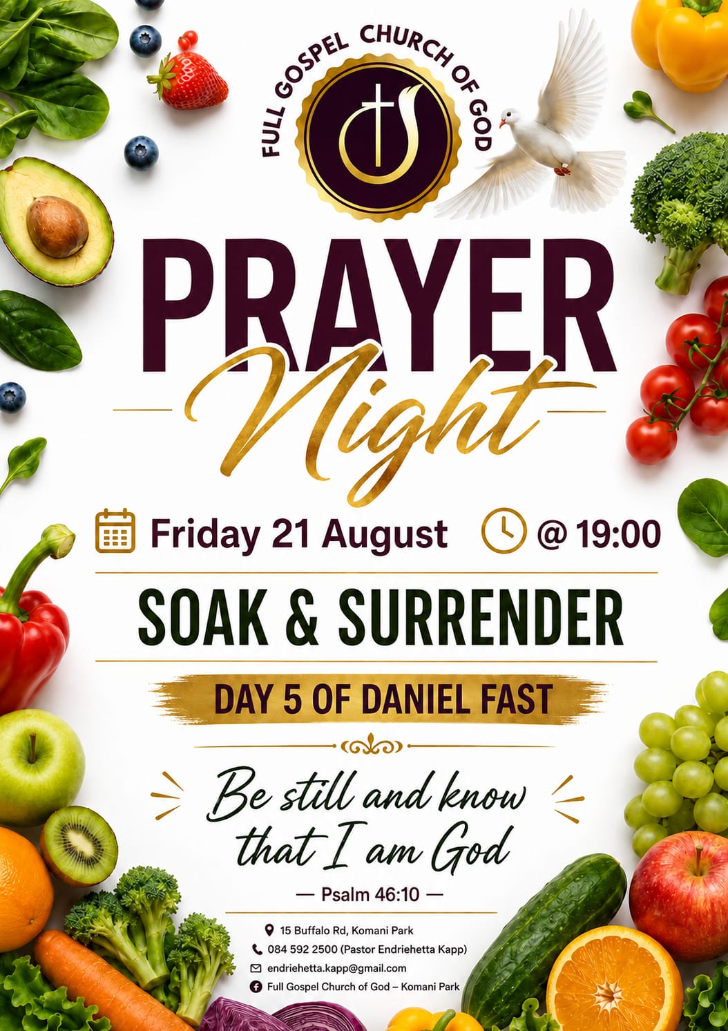 Full Gospel Church Prayer Night flyer
