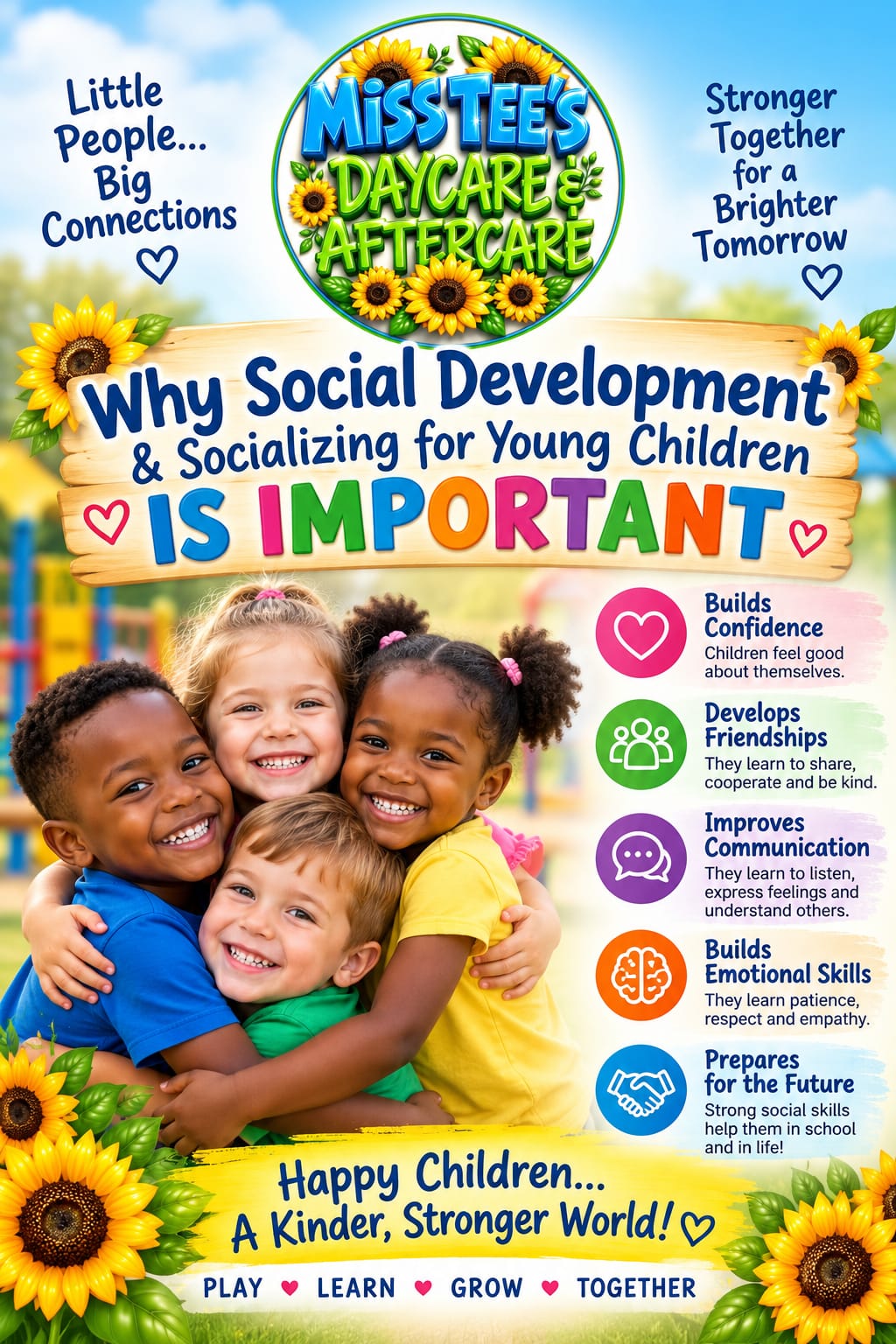 Miss Tee's Daycare and Aftercare awareness poster