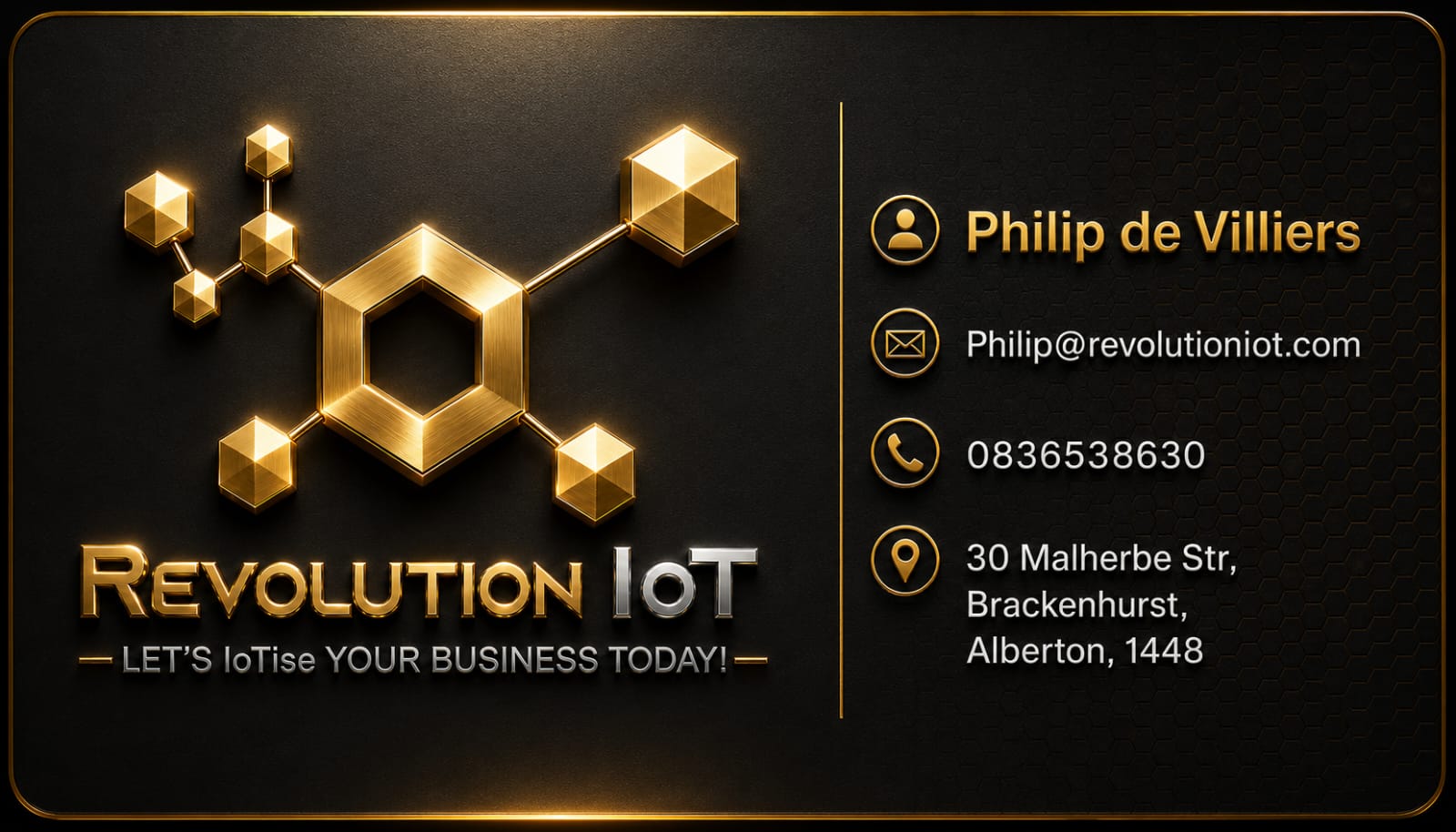 Revolution IoT business card design