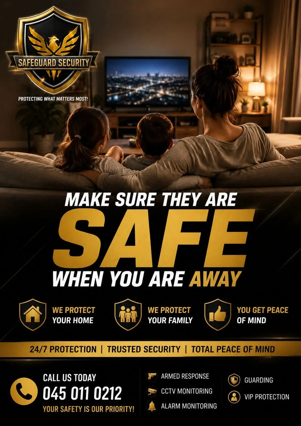 Safeguard Security "Make sure they are safe" family advert