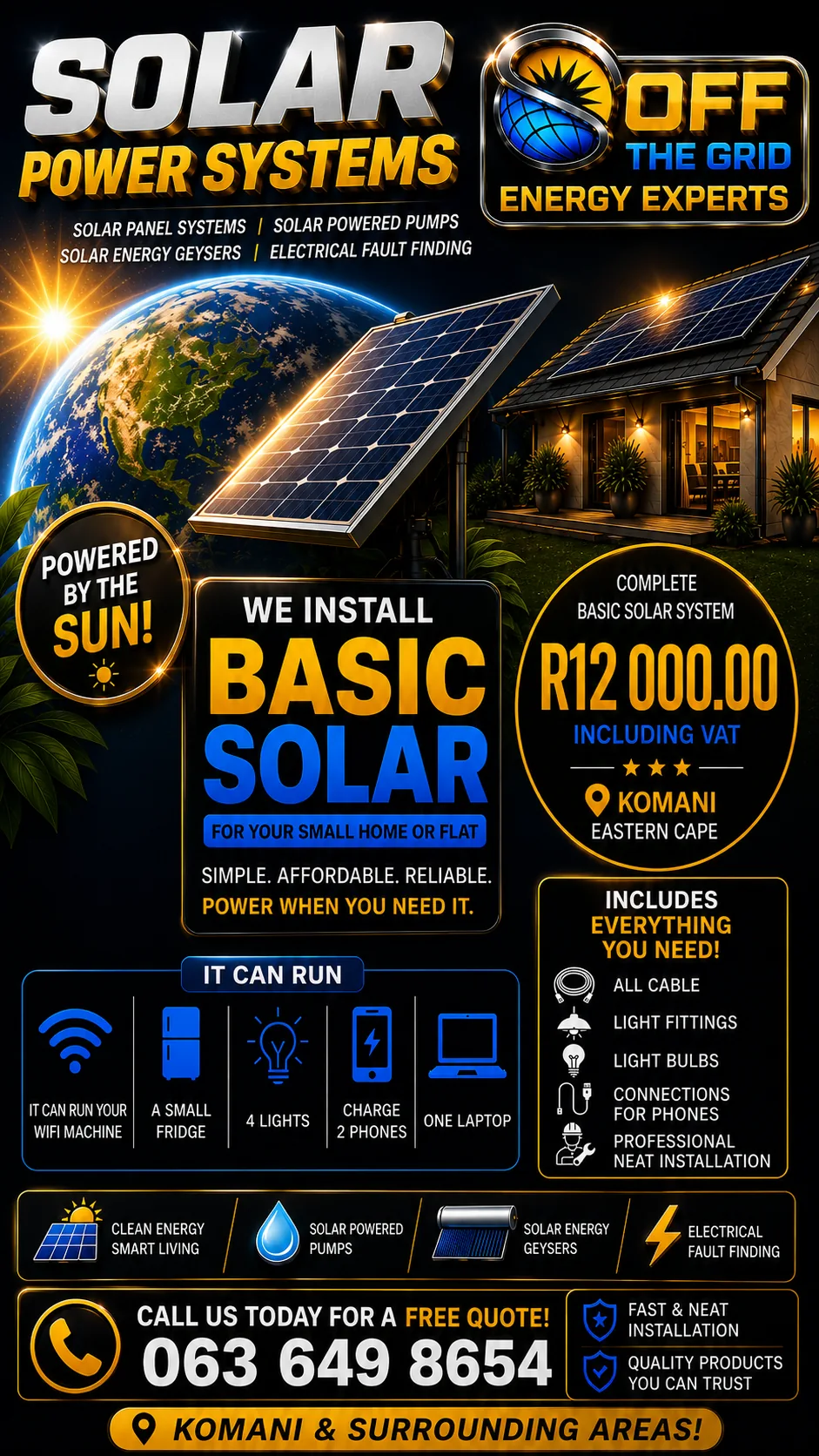 Solar Power Systems — Off The Grid Energy Experts flyer